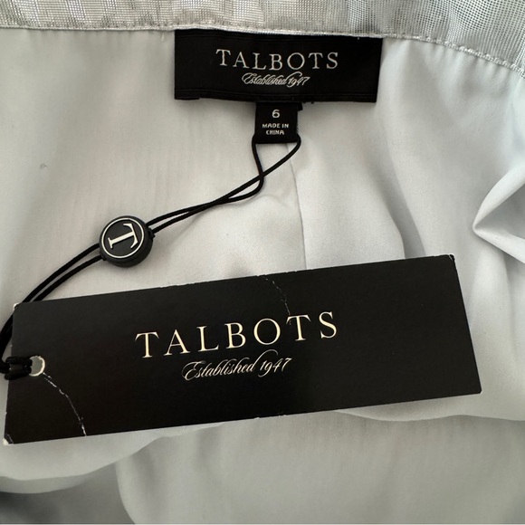 Talbots Metallic Silver Accordion Pleated Skirt Size 6 NWT - Picture 7 of 9